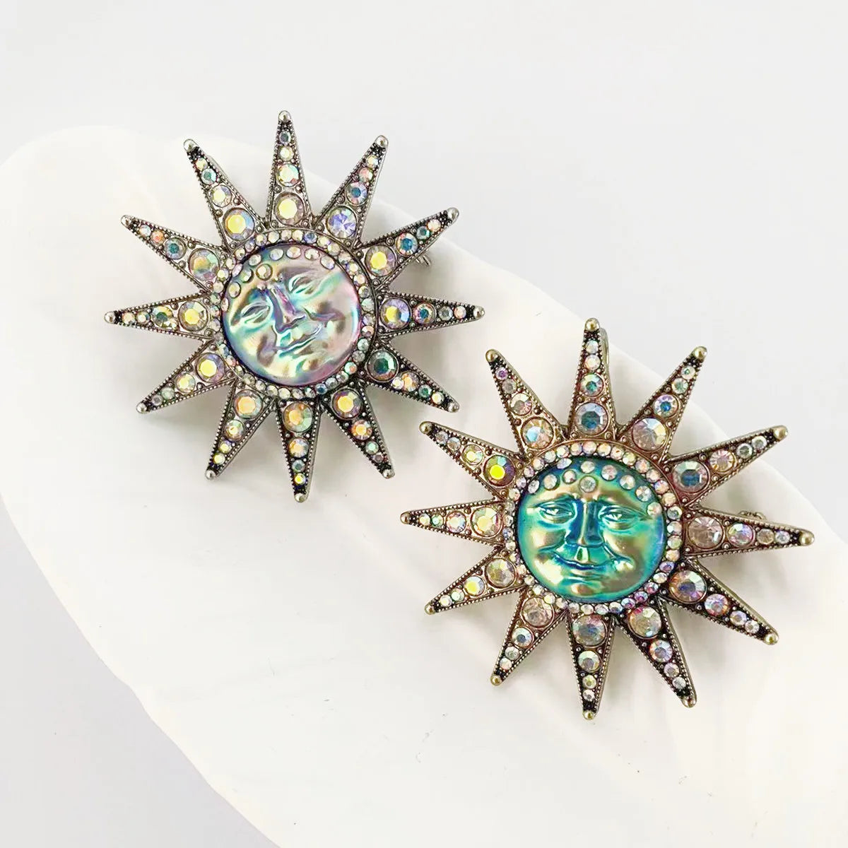 Holographic Sun Goddess Brooch - Floral Fawna