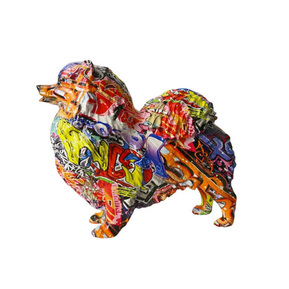 Abstract Pomeranian Sculpture - Floral Fawna