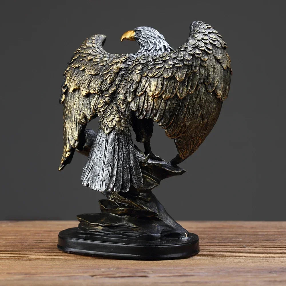 Majestic Eagle Sculpture - Floral Fawna