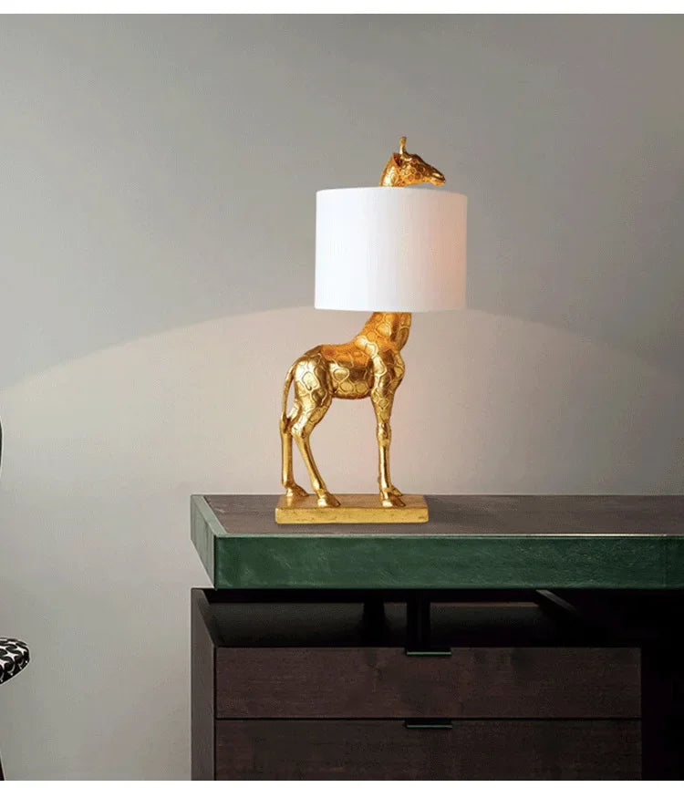 Giraffe Table Lamp - Floral Fawna