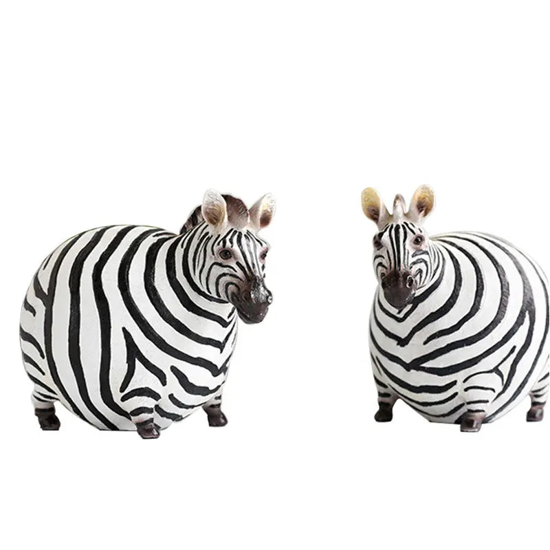 Fat Zebra Ornament - Floral Fawna