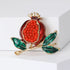 Pomegranate Rhinestone Brooch - Floral Fawna