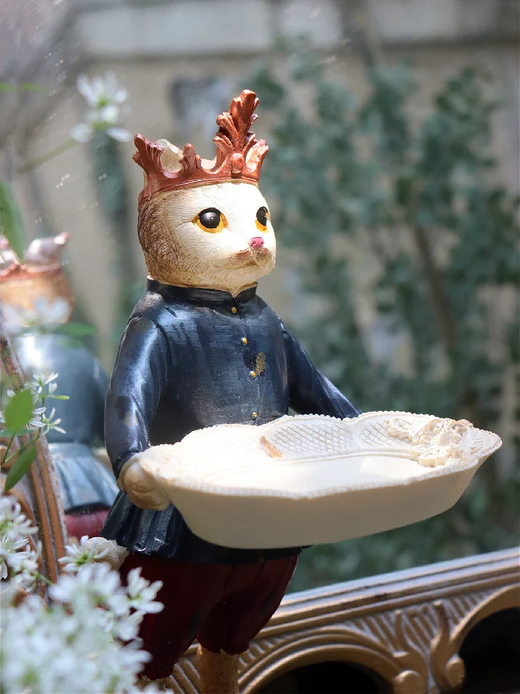 Royal Cat Ornamental Tray - Floral Fawna