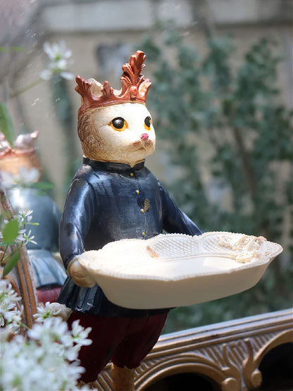 Royal Cat Ornamental Tray - Floral Fawna