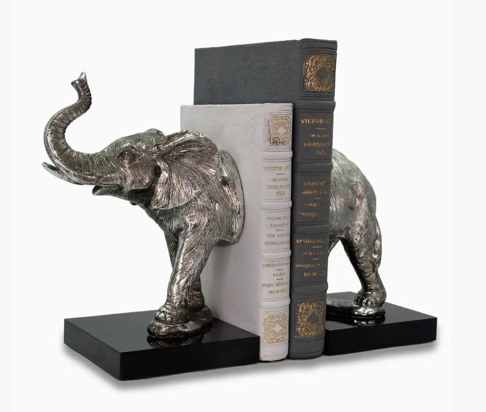 Pair Of Elephant Bookends