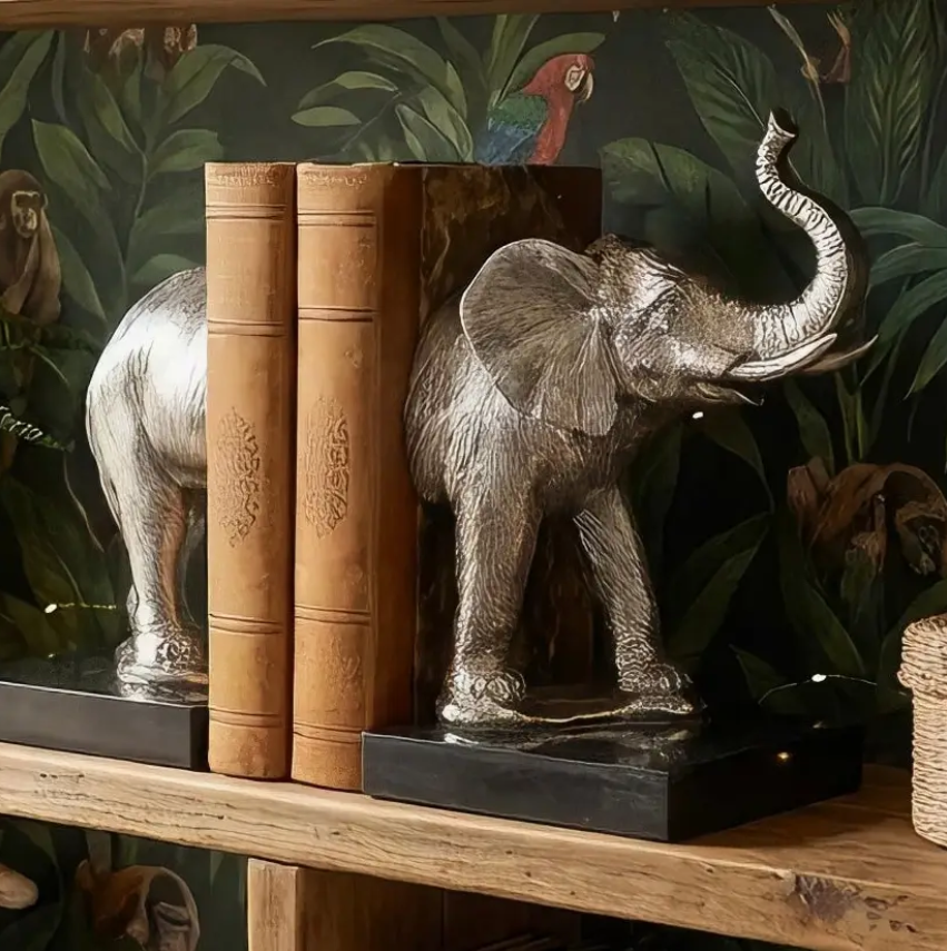 Pair Of Elephant Bookends