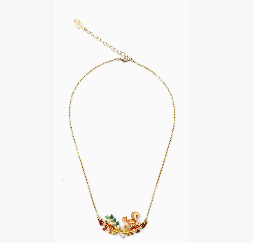 Squirrel &amp; Acorn Necklace