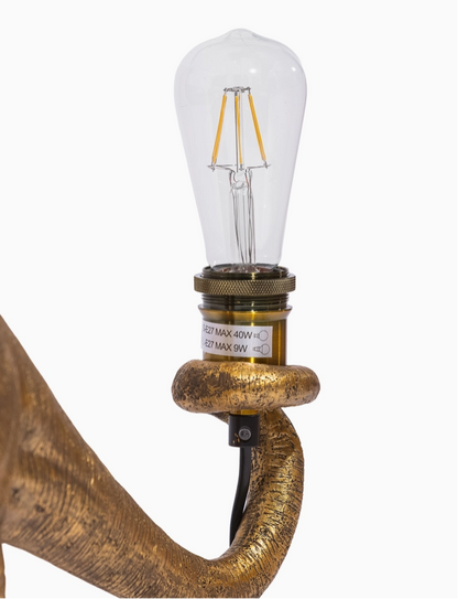 Gold Brontosaurus Table Lamp