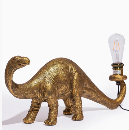 Gold Brontosaurus Table Lamp