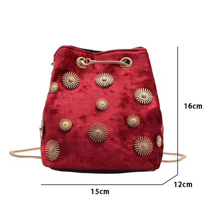 Velvet Sun Bucket Bag - Floral Fawna