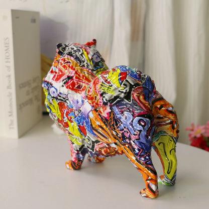 Abstract Pomeranian Sculpture - Floral Fawna