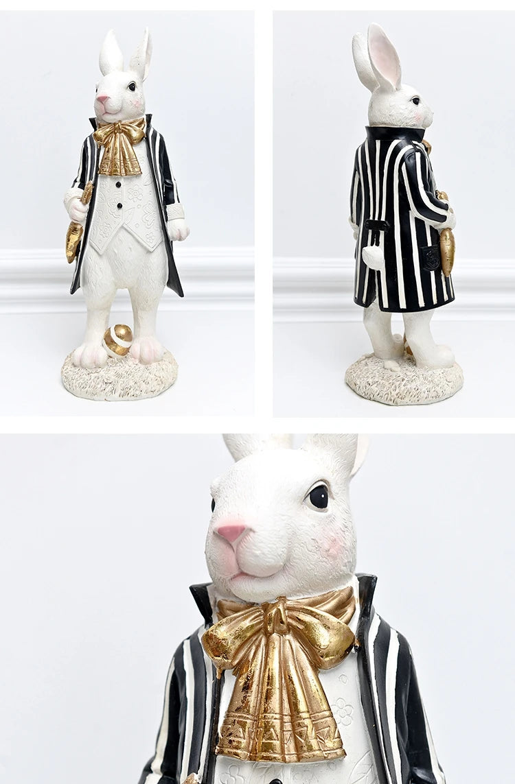 Royal Rabbit Family Figurines - Floral Fawna