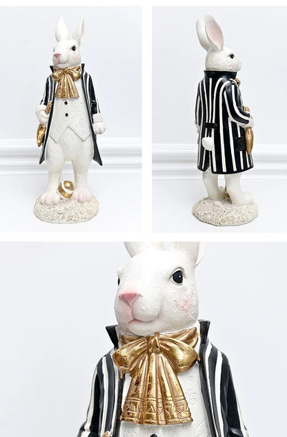 Royal Rabbit Family Figurines - Floral Fawna