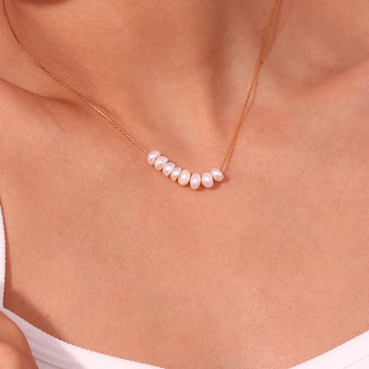 Natural Pearl Necklace - Floral Fawna