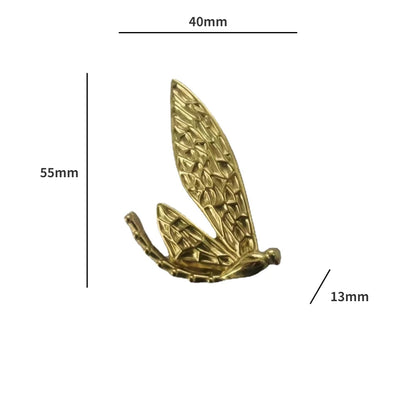 Dragonfly Brass Cabinet Handle