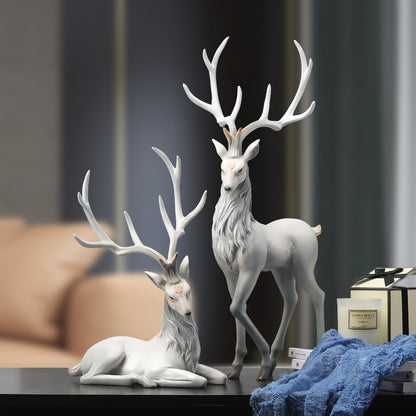 Enchanting Elk Sculpture - Floral Fawna