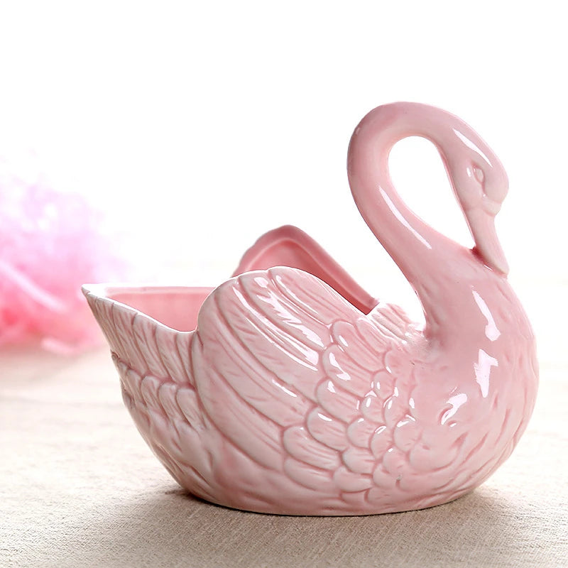 Swan Candle Holder - Floral Fawna