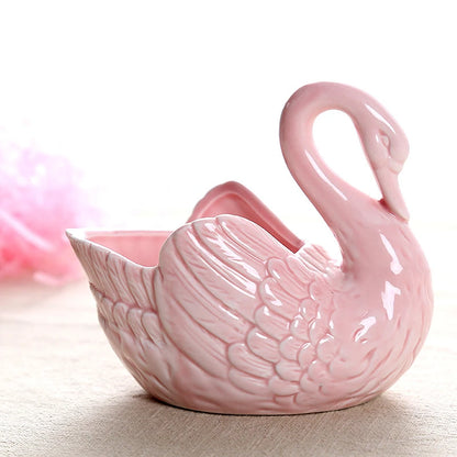 Swan Candle Holder - Floral Fawna