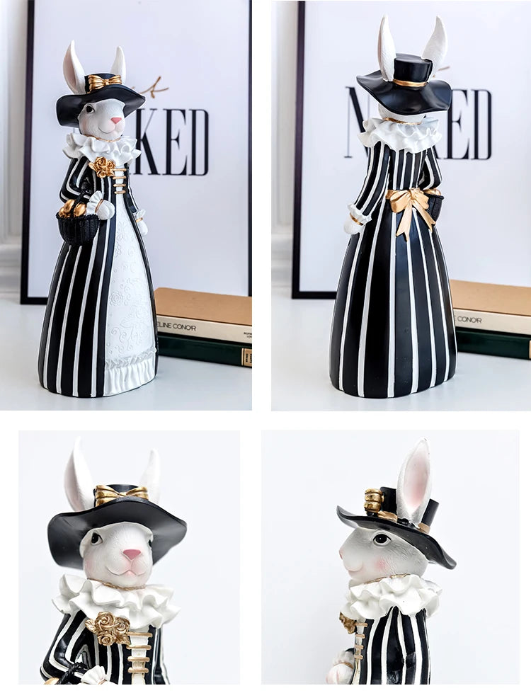 Royal Rabbit Family Figurines - Floral Fawna