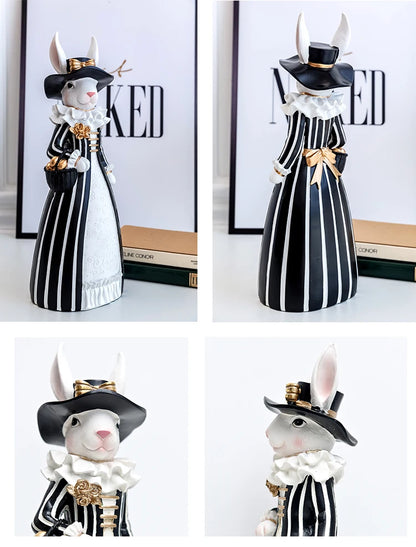 Royal Rabbit Family Figurines - Floral Fawna