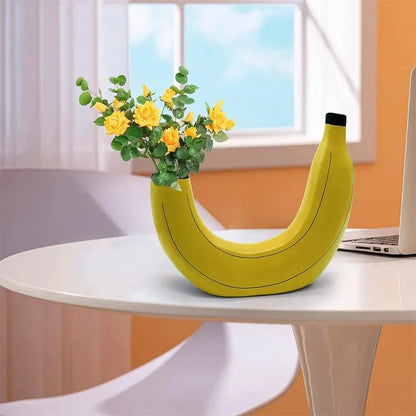 Banana Shaped Vase - Floral Fawna