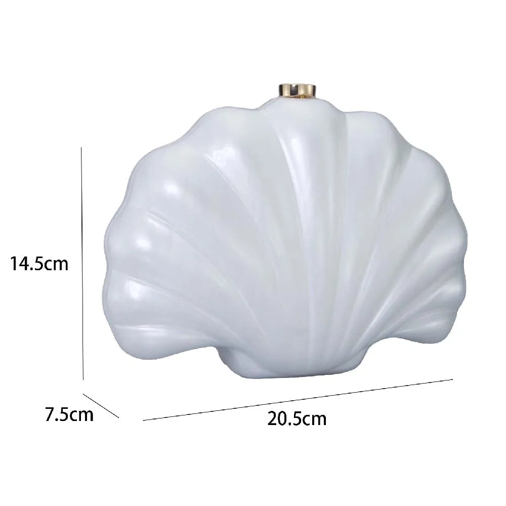 Acrylic Shell Clutch Bag - Floral Fawna