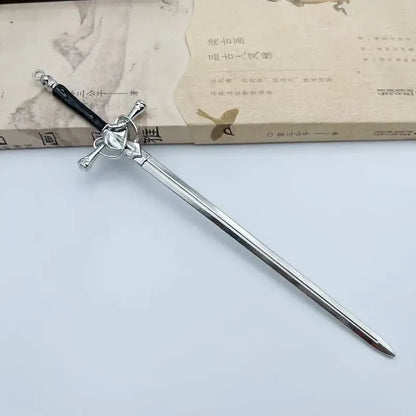 Metal Sword Hair Pin - Floral Fawna