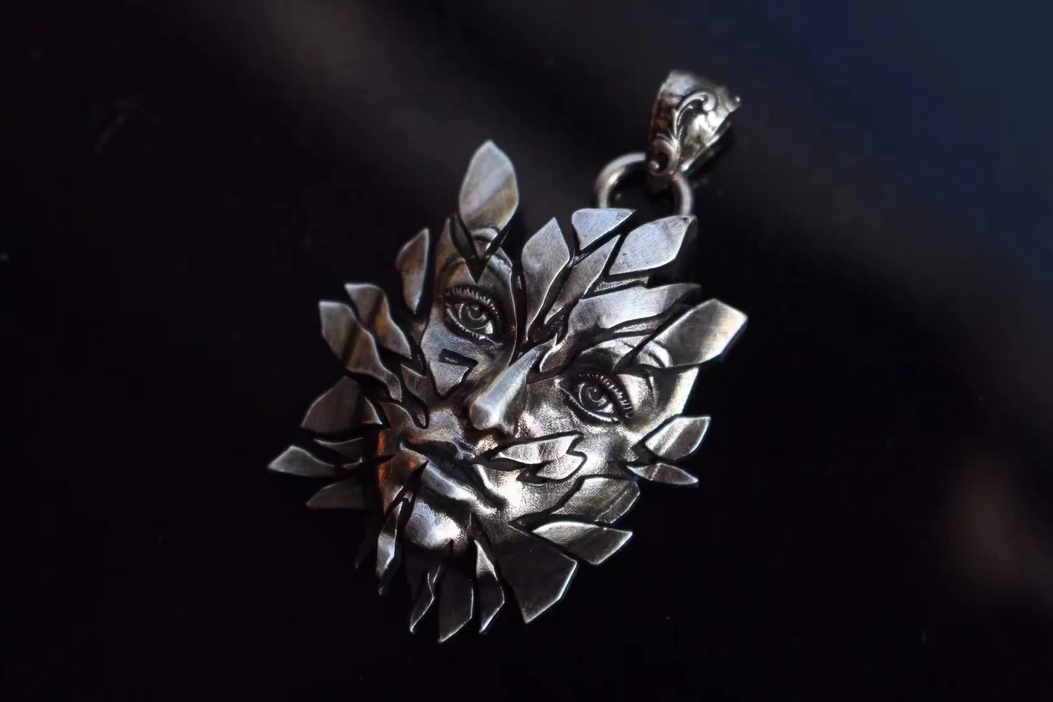 Sterling Silver Leaf Woman Pendant - Floral Fawna