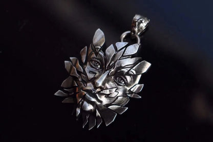 Sterling Silver Leaf Woman Pendant - Floral Fawna