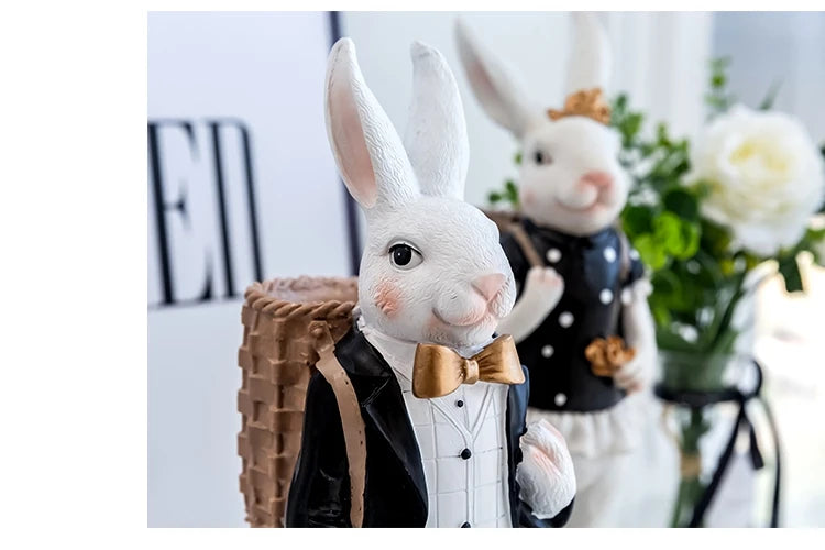 Royal Rabbit Family Figurines - Floral Fawna