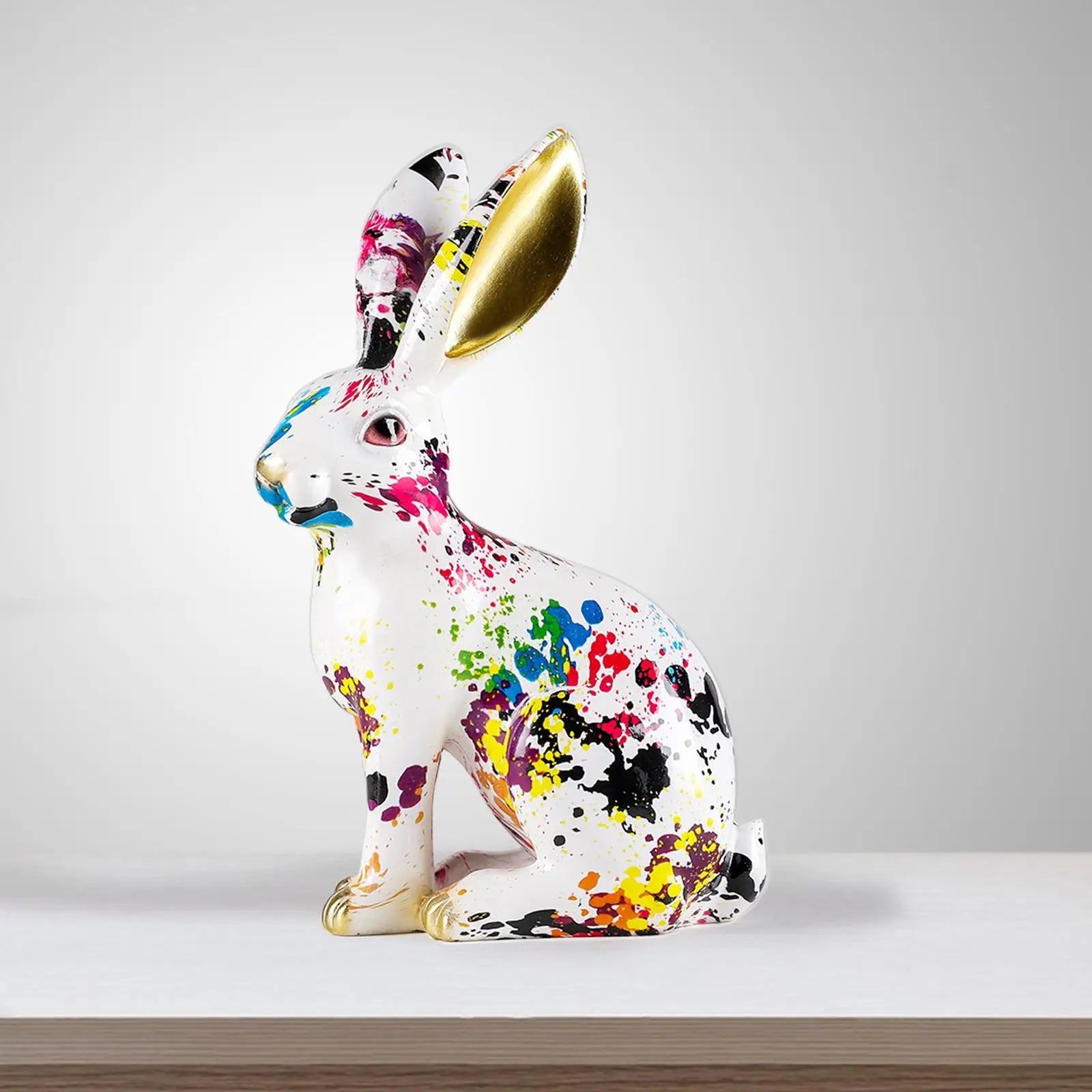 Graffiti Rabbit Sculpture - Floral Fawna
