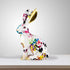 Graffiti Rabbit Sculpture - Floral Fawna