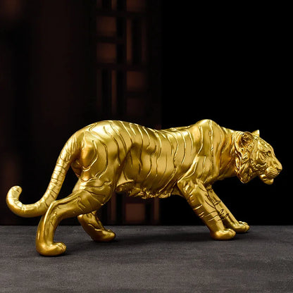 Gold Tiger Figurine - Floral Fawna