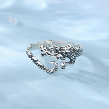 Sterling Silver Dragon Ring