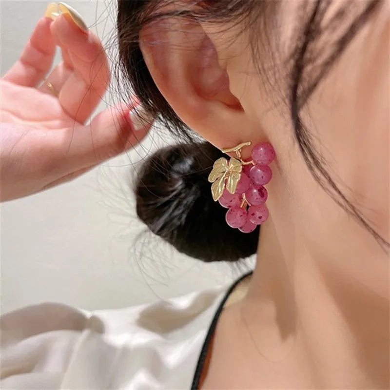 Luxurious Grape Earrings - Floral Fawna