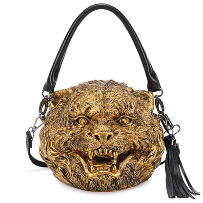 3D Tiger Head Bag - Floral Fawna