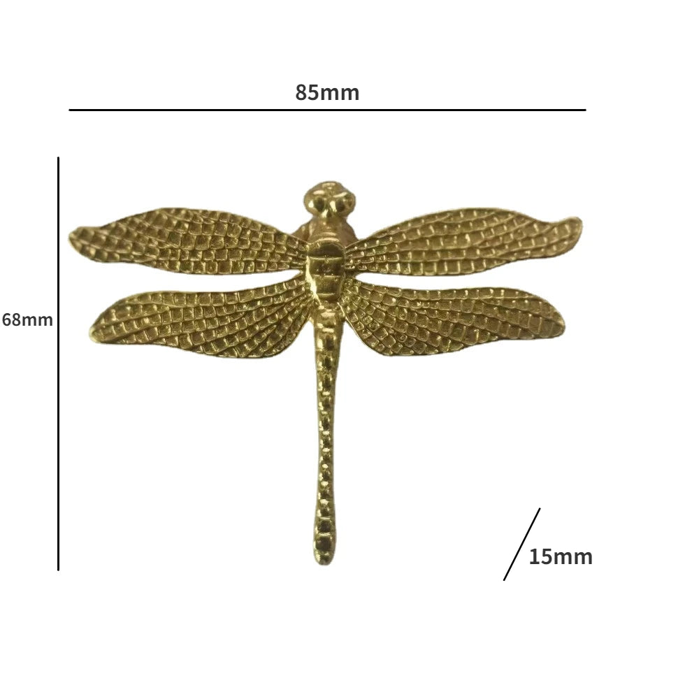 Dragonfly Brass Cabinet Handle