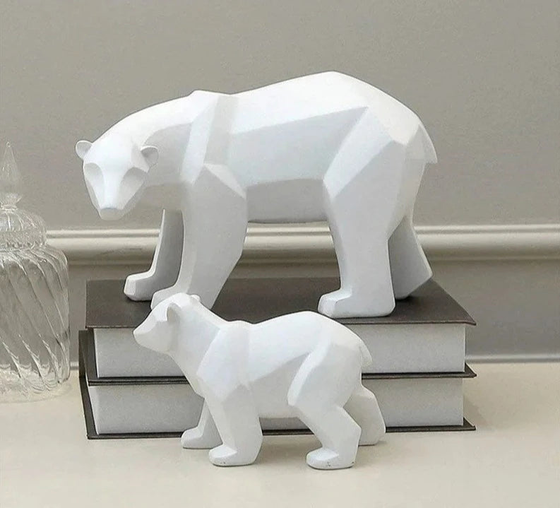 Geometric Bear Sculpture