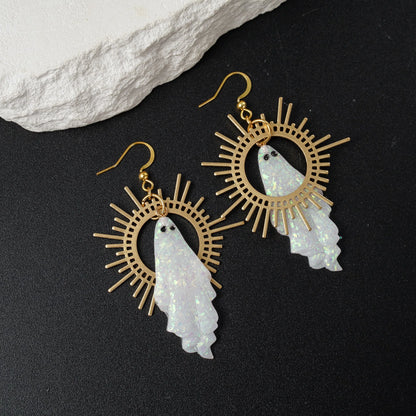 Ghost Sun Earrings - Floral Fawna