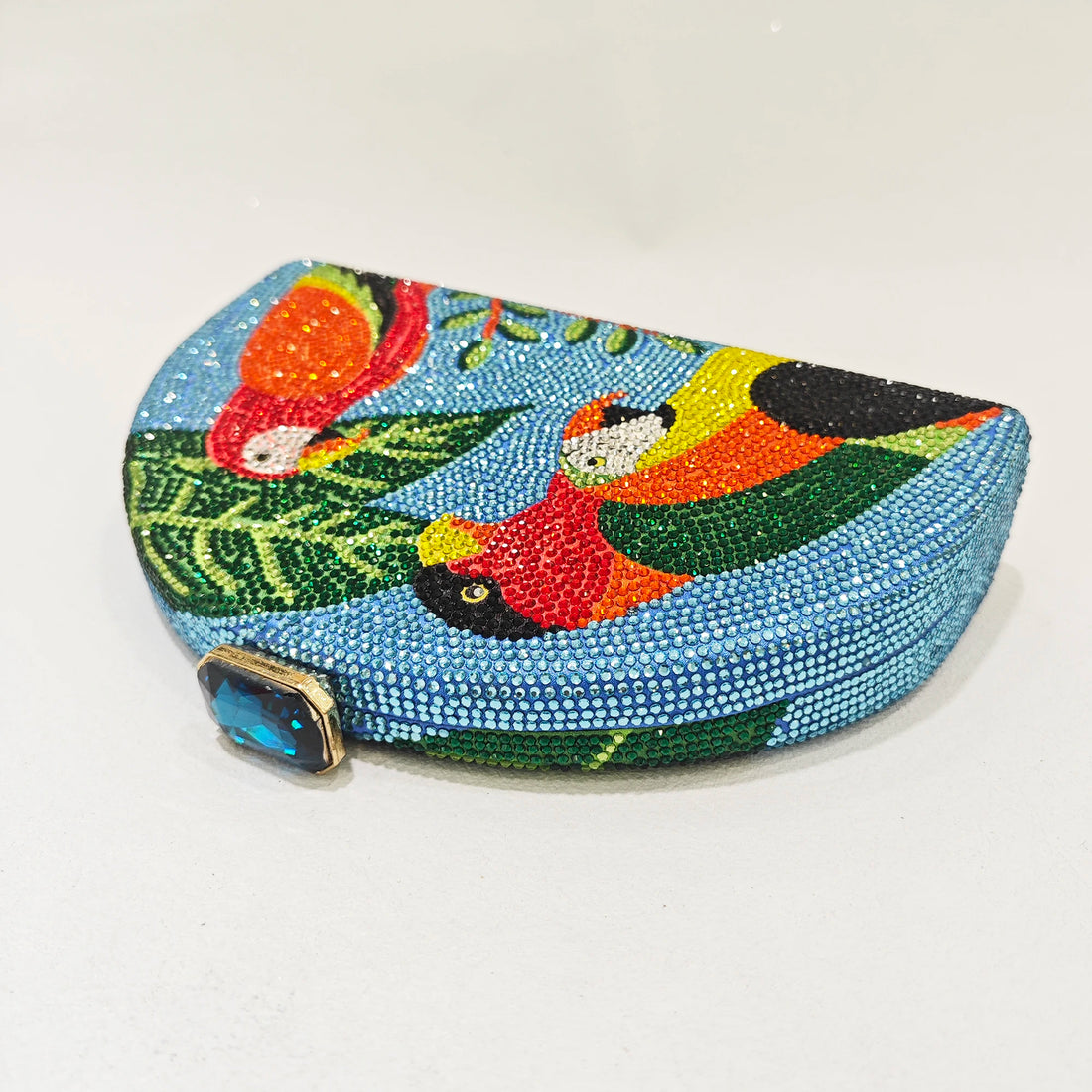 Parrot Crystal Clutch Bag