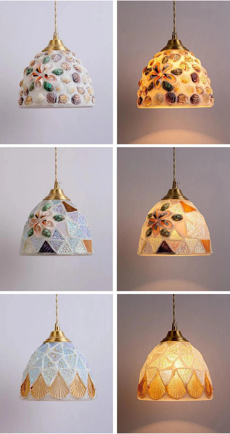 Mediterranean Sea Shell Pendant Lamp