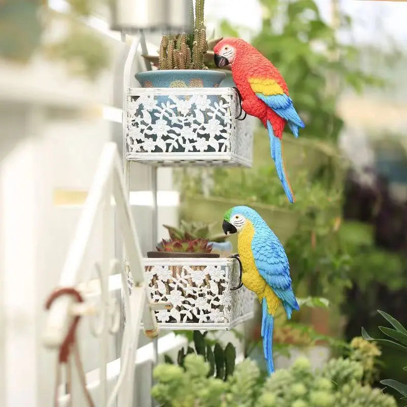 Parrot Plant Pot Decoration