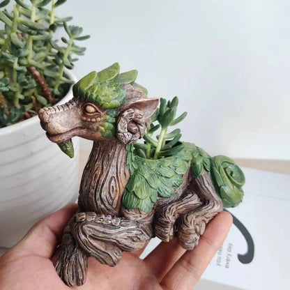 Tree Dragon Planter - Floral Fawna