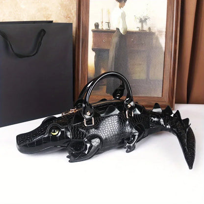 3D Alligator Crossbody Bag - Floral Fawna