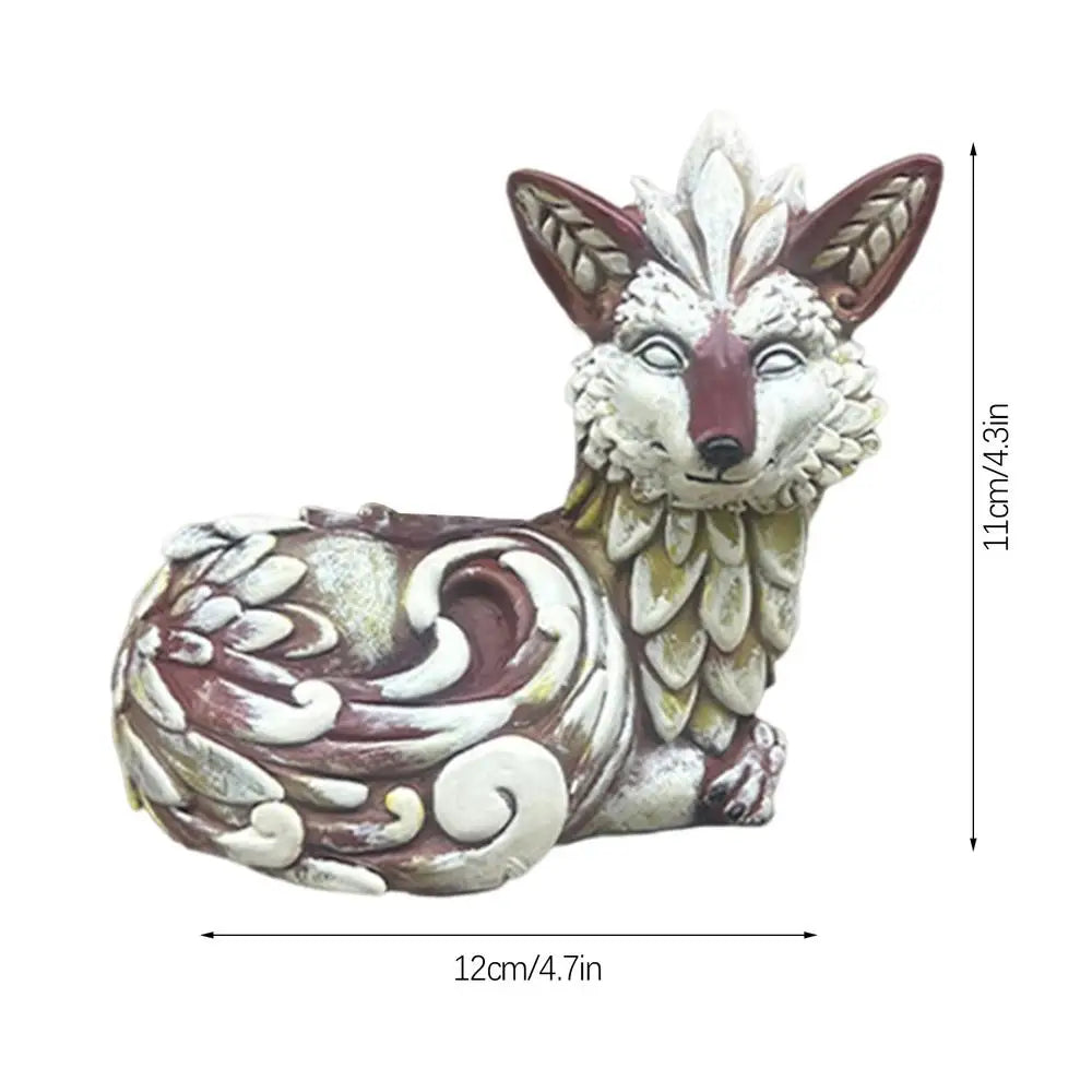 Fox Resin Planter - Floral Fawna