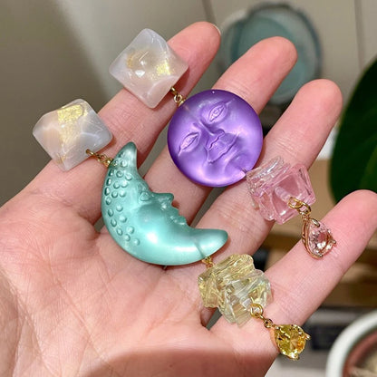 Celestial Crystal Drop Earrings - Floral Fawna