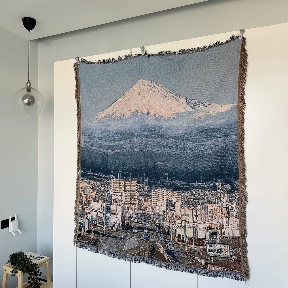 Winter Landscape Tapestry Throw