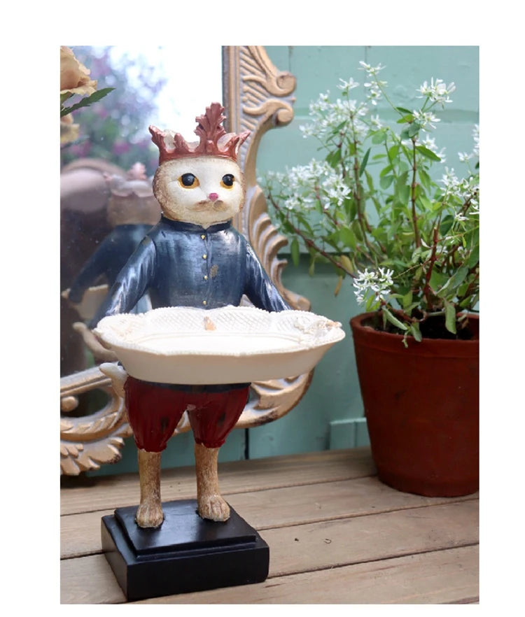 Royal Cat Ornamental Tray - Floral Fawna