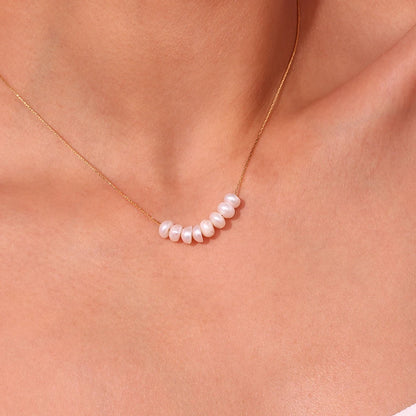 Natural Pearl Necklace - Floral Fawna