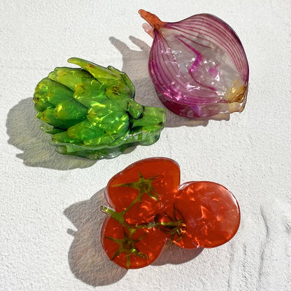 Vegetable Acrylic Hair Clip - Floral Fawna